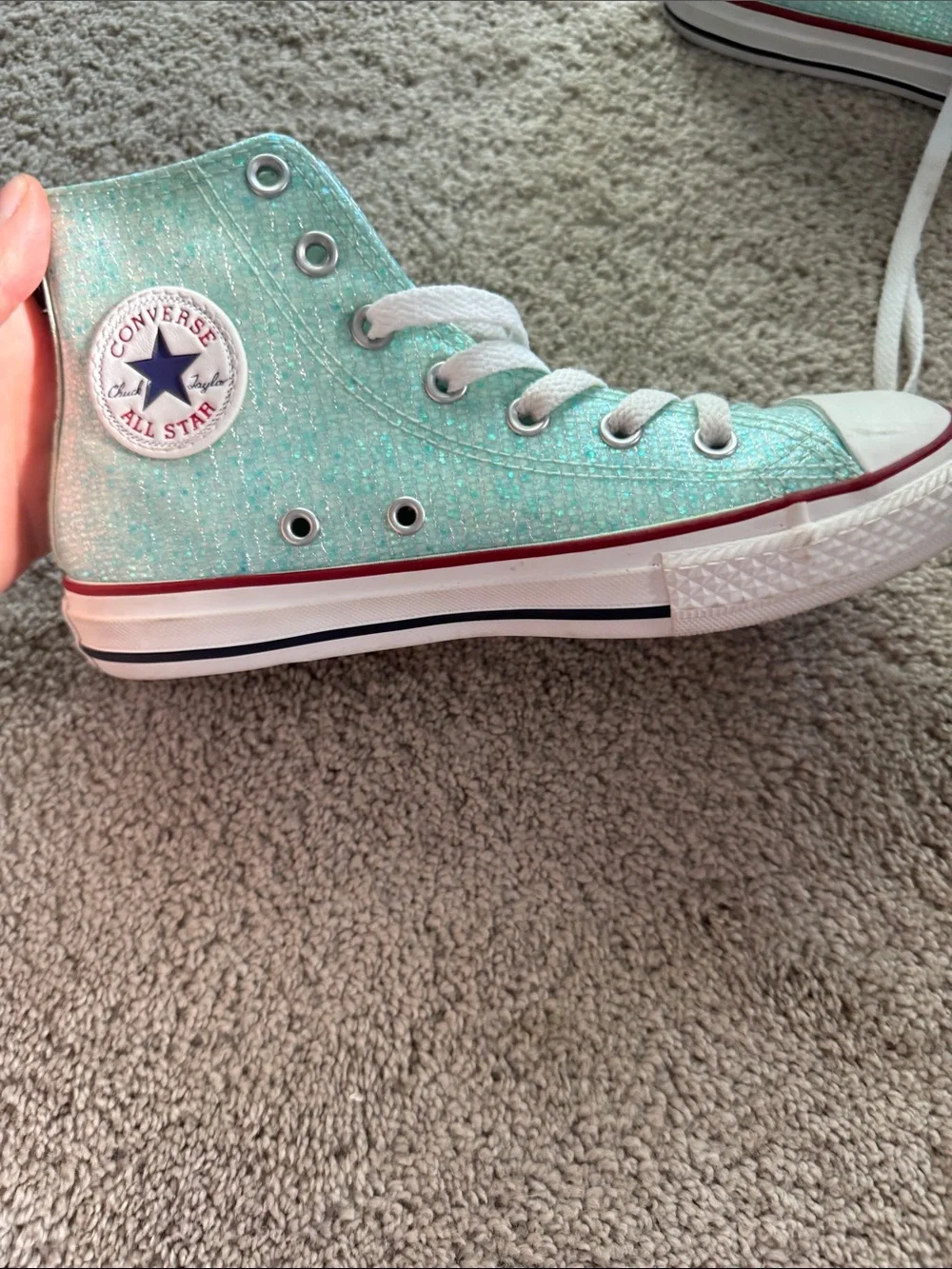 Converse Chuck Taylor All Star Kids High-Top Sneakers - Mint sparkle